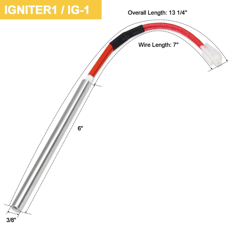 Pellet Stove Igniter for Comfortbilt HP22, HP50, HP21, HP22I, HP61, HP22N, HP55, HP50GC. 6" Ignitor1 IG-1 Replacement Parts for Comfortbilt/Castle Pellet Stoves Models.