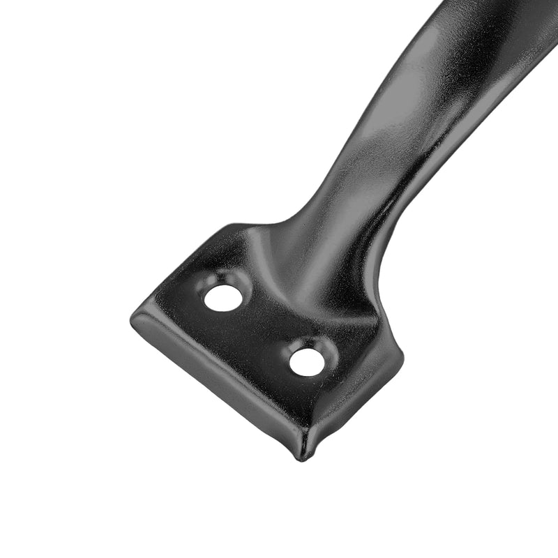 MOUYAT 20 PCS 6 Inch Gate Pull Handle, Black Rustic Cabinet Handles Garage Door Pull Handle with Mounting Screws, Screen Door Handle for Outdoor, Drawer