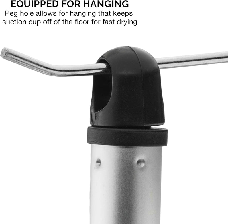NEIKO 60166A Toilet Plunger with Patented All-Angle Design, Heavy-Duty Toilet Bowl Plunger with Aluminum Handle, Bathroom Necessity , Black, 1-Pack 1 Pack