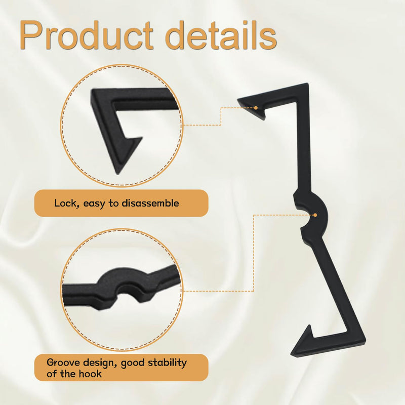 100PCS Pegboard Clips Pegboard Hook Locks Black Plastic Peg Board Locks Peg Board Organizer Accessories for 1/4" and 1/8" Pegboards DD018