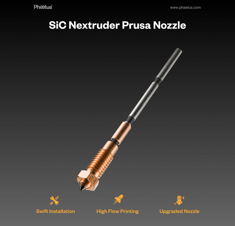 Phaetus NexTruder Prusa SiC Nozzle 0.4mm (PRUSA-SiC-NOZZLE-0400)