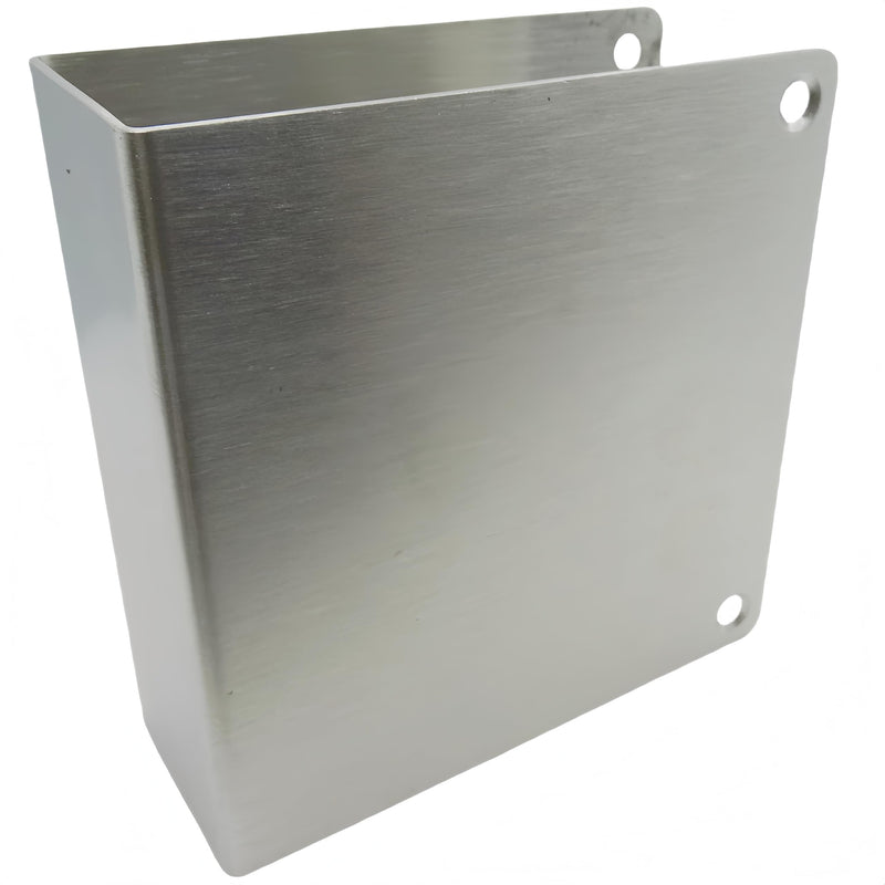 1-3/4" Door Reinforcement Plate MP9492 Stainless Steel Lock Guard Plate – Fits 1-3/4" Thick Doors, Rust-Resistant, Satin Stainless Steel Finish (2 Pack) sliver 2