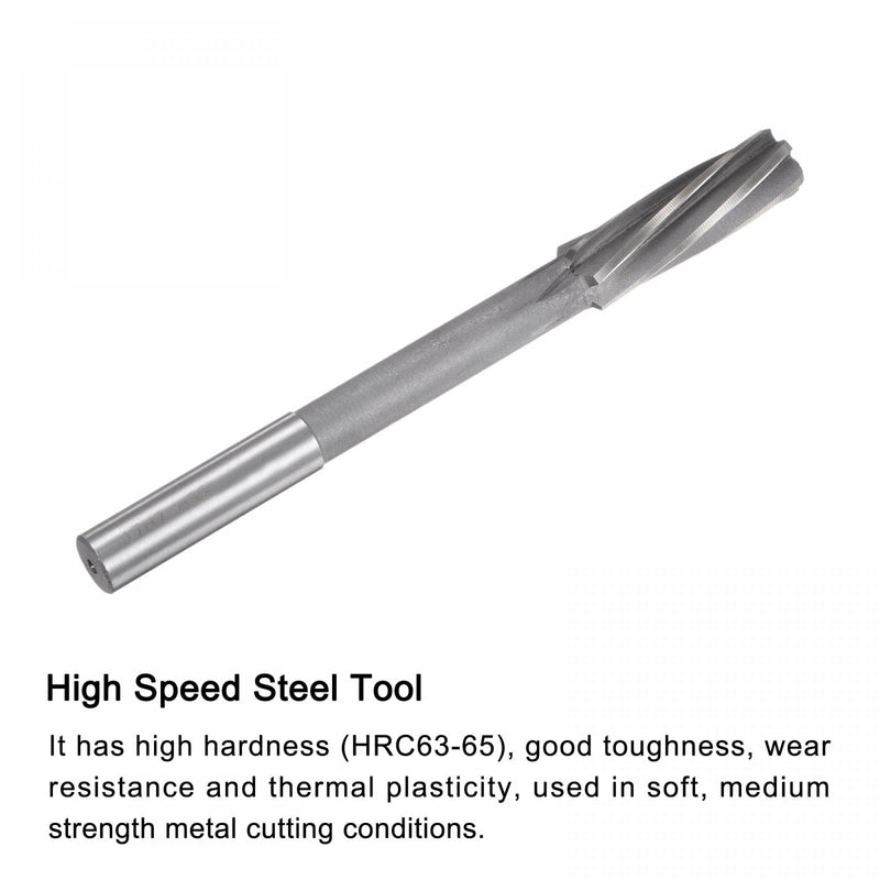 uxcell Chucking Reamers, 17mm H7 4241 High Speed Steel Spiral Flutes Lathe Machine Reamer Milling Cutter