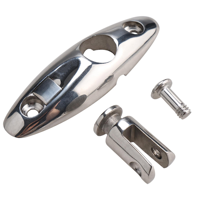 NovelBee 3.6in 4pcs Boat Bimini Top Swivel Hinge,316 Stainless Steel Deck Side Mount Quick Release 360 Degrees Hinge for Boat Yacht