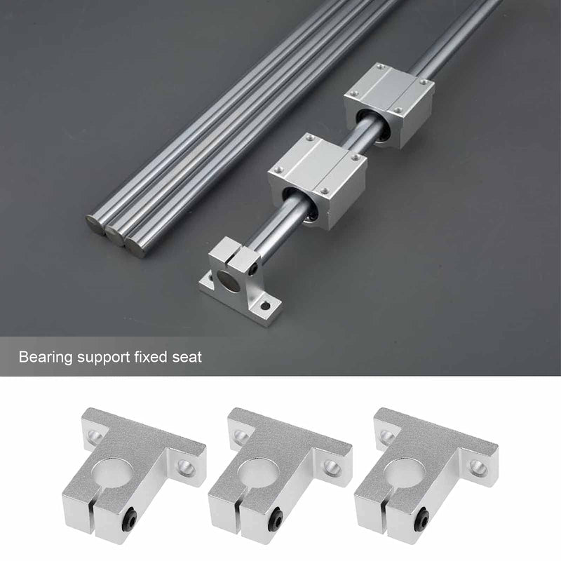 SING F LTD 4pcs SK20 Linear Shaft Support Bracket Mount 20mm CNC Linear Motion Ball Slide Units Rail Support Guide Shaft Bearing for 3D Printer Multi-axis Machine