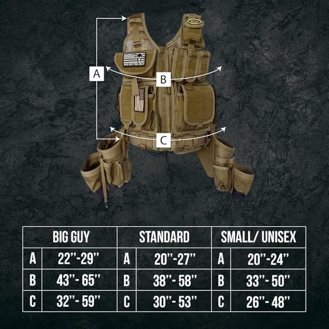 Spec Ops Tool Gear Technician’s Tool Pouch – Multi-Pocket Add-On Pouch for Tool Belts & SF-18 2.0 Tool Vests Coyote Tan