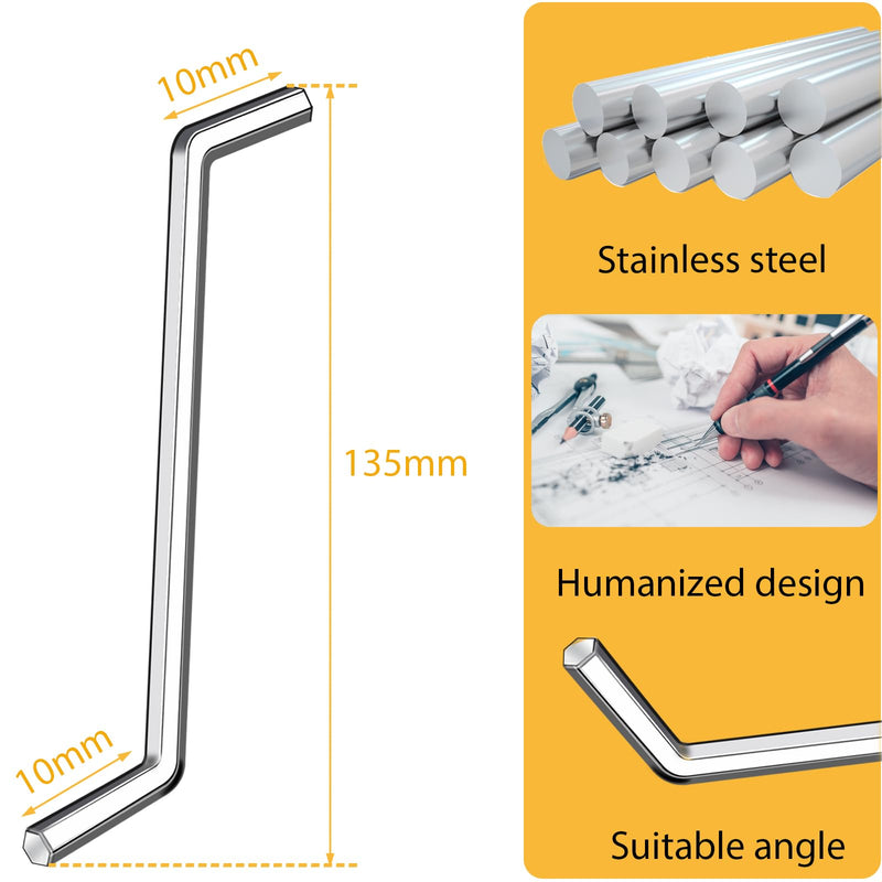 Garbage Disposal Wrench, Garbage Disposal Allen Wrench Tool Compatible with InSinkErator Garbage Disposal for Un-Jam/Food Garbage Disposal Fix Garbage Disposal Repair/Unclog Kitchen Sink, Silver