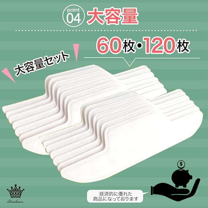 Rimikuru Collar, Sweat Absorption, Sheet Pad Tape, Sweat Prevention, 120 Piece Set, Dirty Guard Tape, Collar Sweat (Set of 120) - NewNest Australia