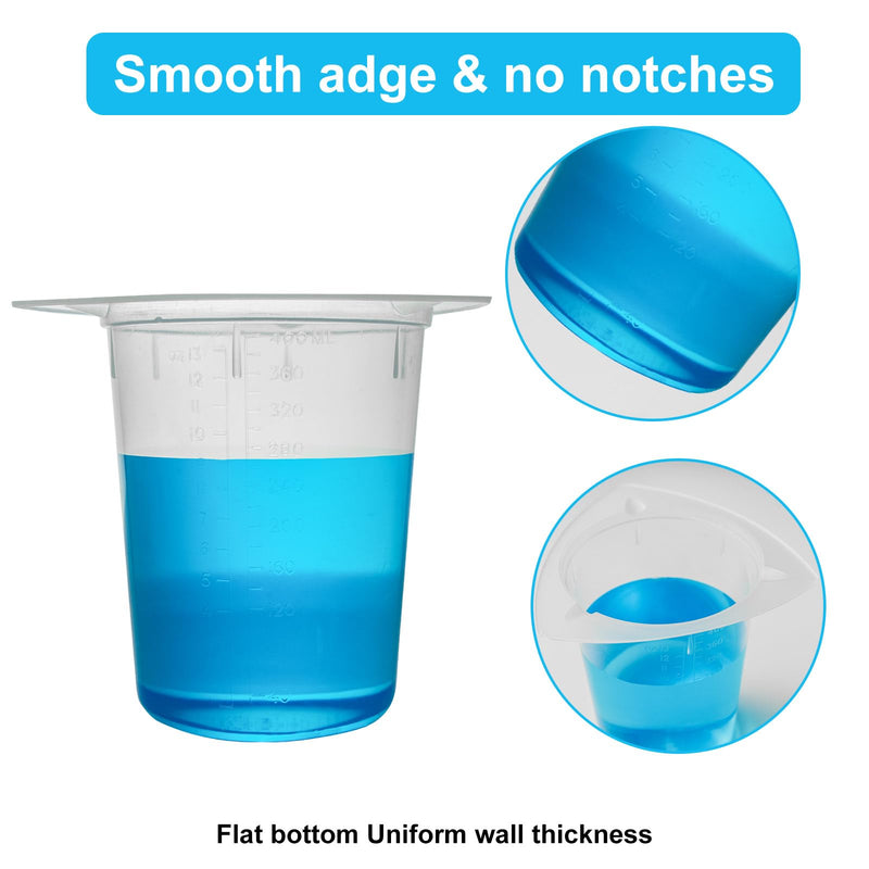 25Pcs Plastic Beaker, 400ml Triangular Lab Measuring Cup, 13.52oz Clear Liquid Container with Scale Line, Triangular Beakers for Labotatory Scientific Experiment, Household Mixing 25