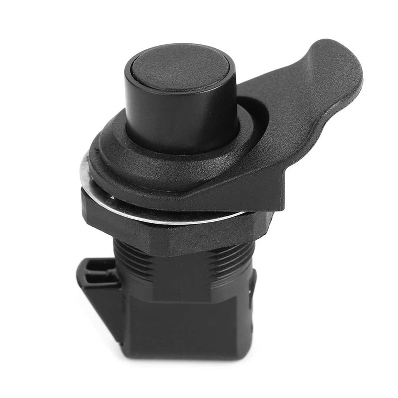 Jadeshay Push Button Latch Replacement for Boat Door, Glove Box & RV Cabinet, Left/Right Hand Compatible, ABS Lock with Stainless Steel Bracket (Replaces 93-304, Black)