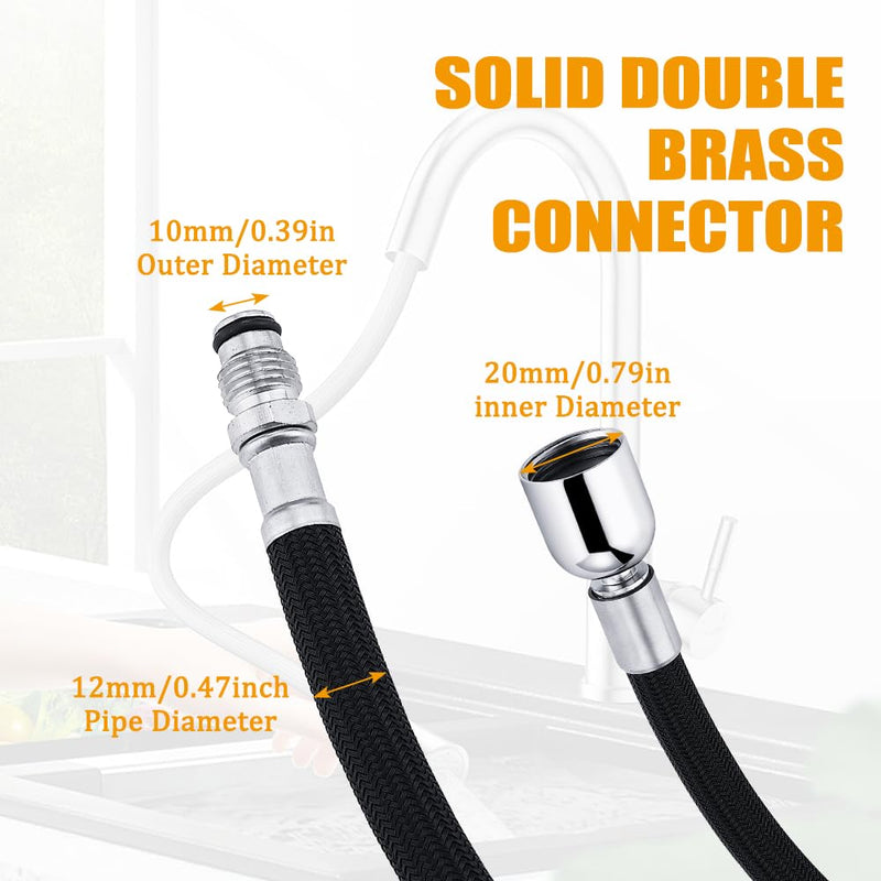 K-1219935-BC Hose Kit for Kohler Pull-Down Kitchen Faucet, Pull-Out Hose with 13.5oz Weight Ball, Classic Pull-Out Hose for Kohler K-1219935-BC/K-1304674-BC Hose Replacement Parts - NewNest Australia