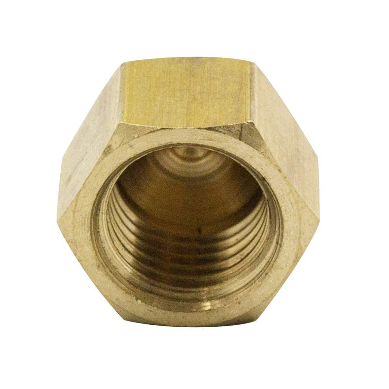 Legines 3/8" Flare Cap, Brass SAE 45 Degree Flare Tube Fitting, Pack of 2 3/8 Inch