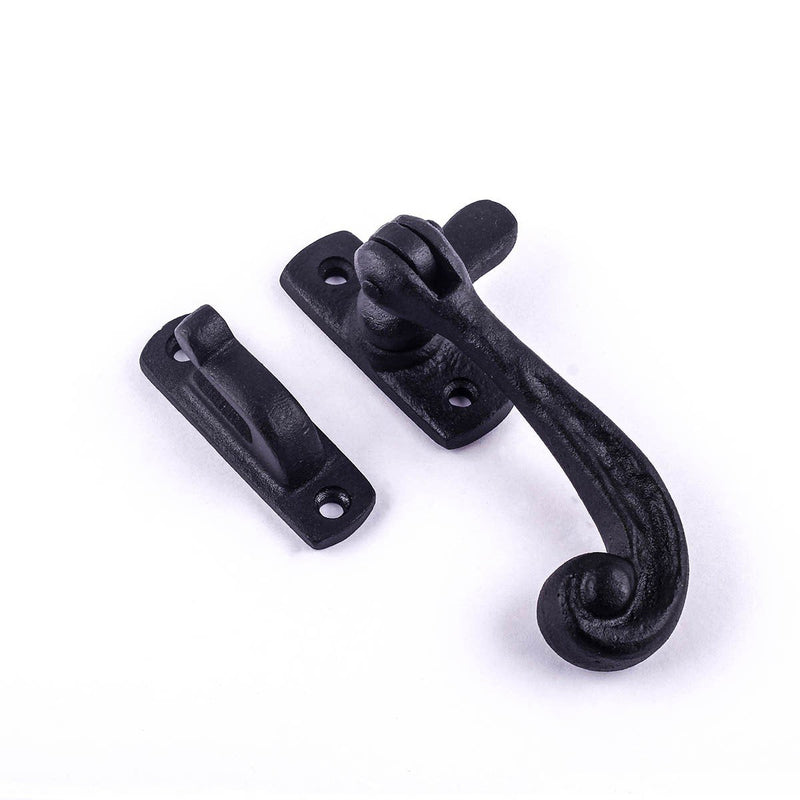 Renovators Supply Manufacturing Window Sash Lock 3.75 in. Wrought Iron Traditional Window Locks with Mounting Hardware (Pack of 4) Pack of 4