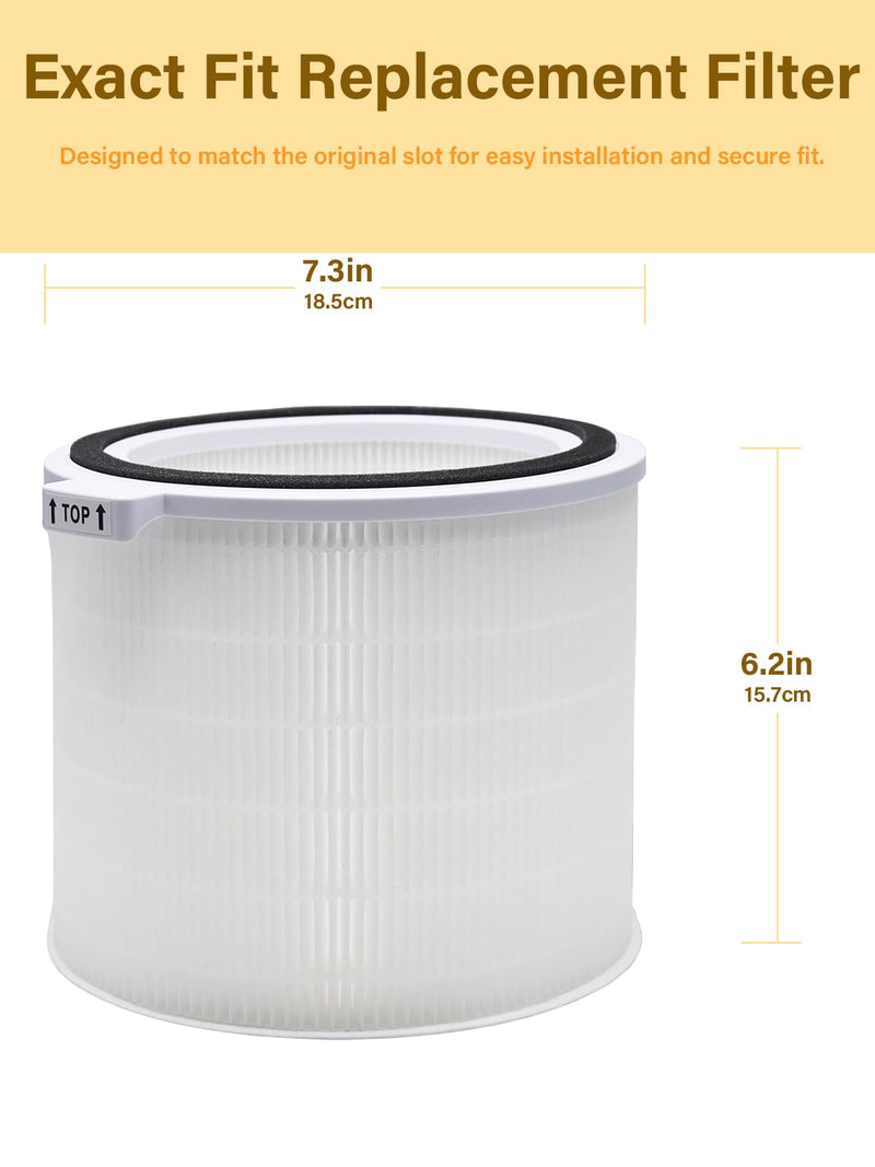 Filter Kit Compatible with Honeywell HPA830 Series Air Purifier, 1 Main Filter & 2 Pre-Filters, Replaces OEM Part HRFJ830 (Filter J) & HRF-AP1