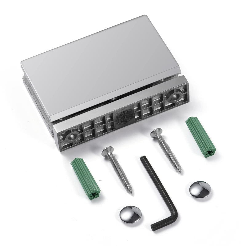 Ranbo Heavy Duty 360 Degree Shower Glass Door Pivot Hinge,Solid 5mm 304 Stainless Steel,Top and Bottom Mount,for 5/16"-1/2" (8mm-12mm) Frameless Doors,One-Piece Precision Cast, Polished Chrome,1 PC | solid 5mm-thick 304 stainless steel, top bottom moun...