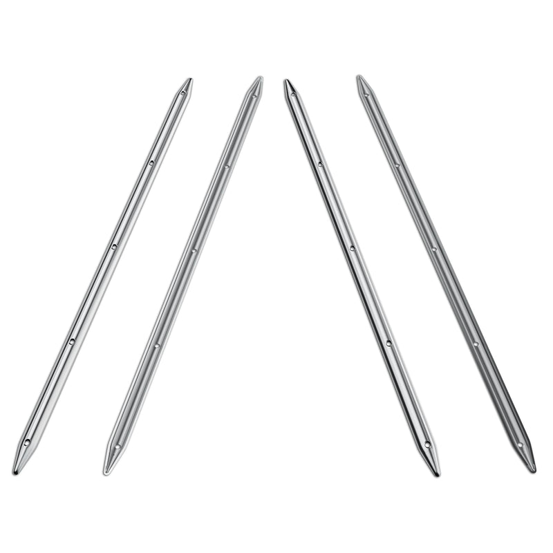 NovelBee 4pcs 24" x 3/4" Boat Rub Strakes,316 Stainless Steel Line Rub Strake Protection for Marine Boat Yacht RV