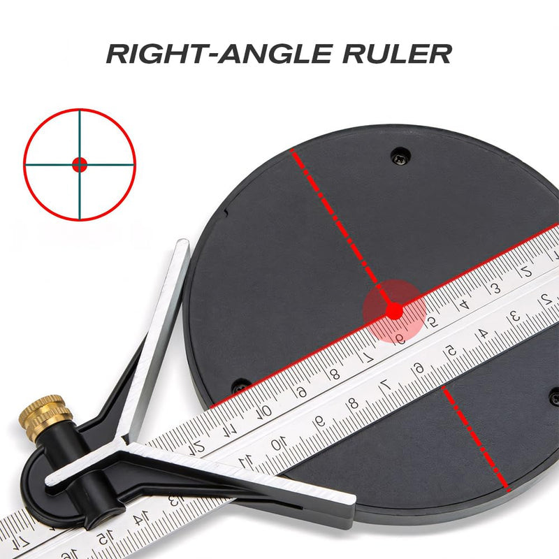 BAUSATZ 12 inch Stainless Steel Combo Square - Universal Bevel 180 Degree Angle Combination Square Set Protractor Ruler