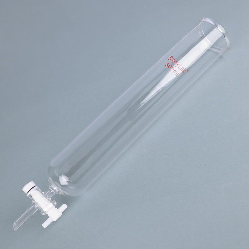 stonylab Dropping Funnel, Borosilicate Glass Burette Funnel with PTFE Stopcock for Laboratory and Home Use, 500 ml