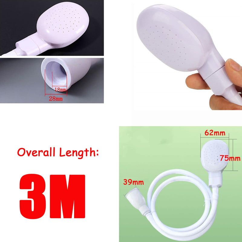 9.84ft/3m Sink Spray Hose,Portable Sink Hose Faucet Sprayer,Shampoo Sprayer Handheld Hose Faucet Shower Head Spray Hose for Bathing Baby,Pets,Washing Hair,Rinsing Vegetables,Utility Sink 3M/9.84FT