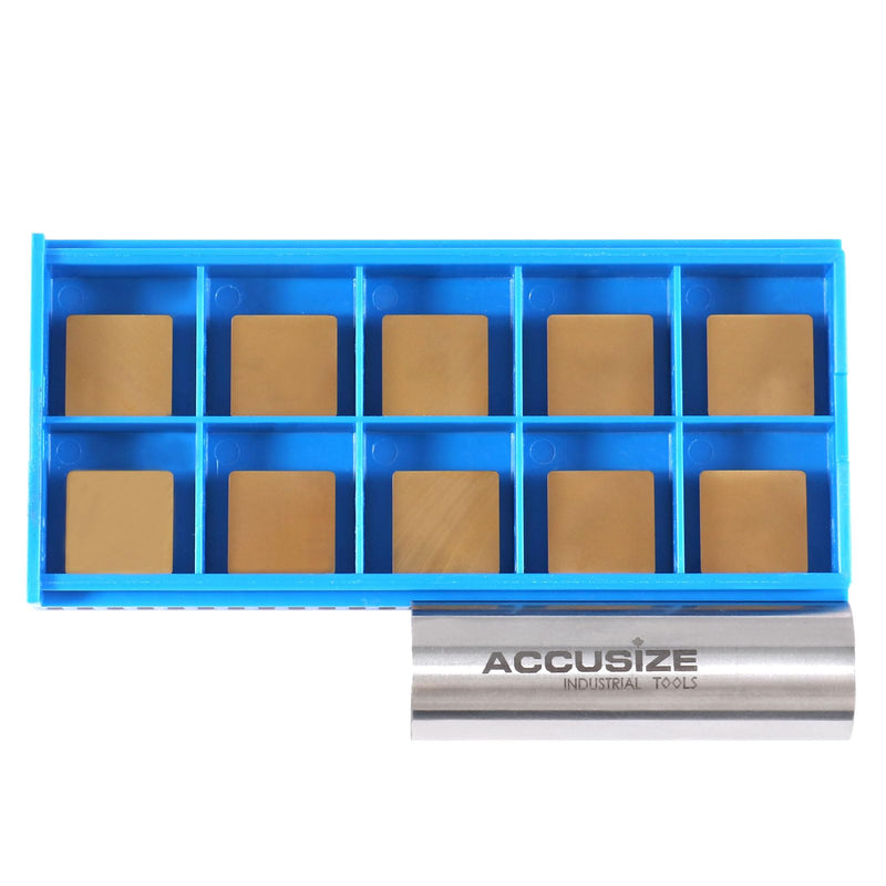 Accusize Industrial Tools SPG422 Carbide Inserts TiN Coated 10 Pc Set, 2136-1026x10