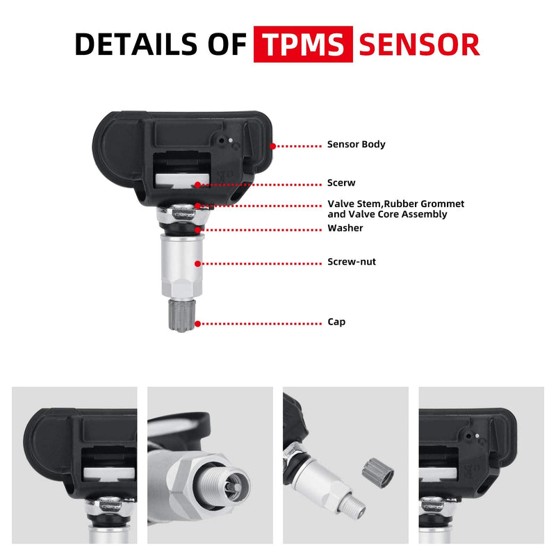 A0009050030 Tire Pressure Monitoring System (TPMS) Sensor Compatible with Smart Fortwo Mercedes Benz B250 C230 C250 C280 C300 C350 C63 AMG CL550 CL600 CL63 AMG CL65 AMG CLK350 CLK500 CLK55 AMG etc 1pc