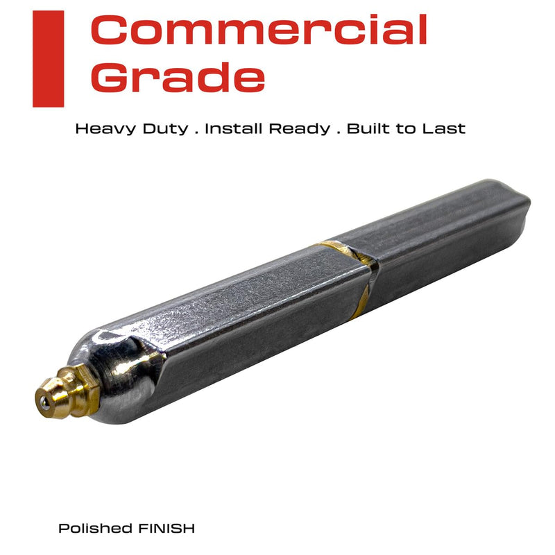 5” Inch Weldable Bullet Hinge – Heavy Duty Barrel Hinges – Weld On Gate Hinges – Weldable Door Hinges – Weld BBQ Smoker Hinge – 5.01" Inch x .774" Inch – Heavy Duty Steel TearDrop Body Pin Grease Zerk 2 Pack Raw Polished Metal