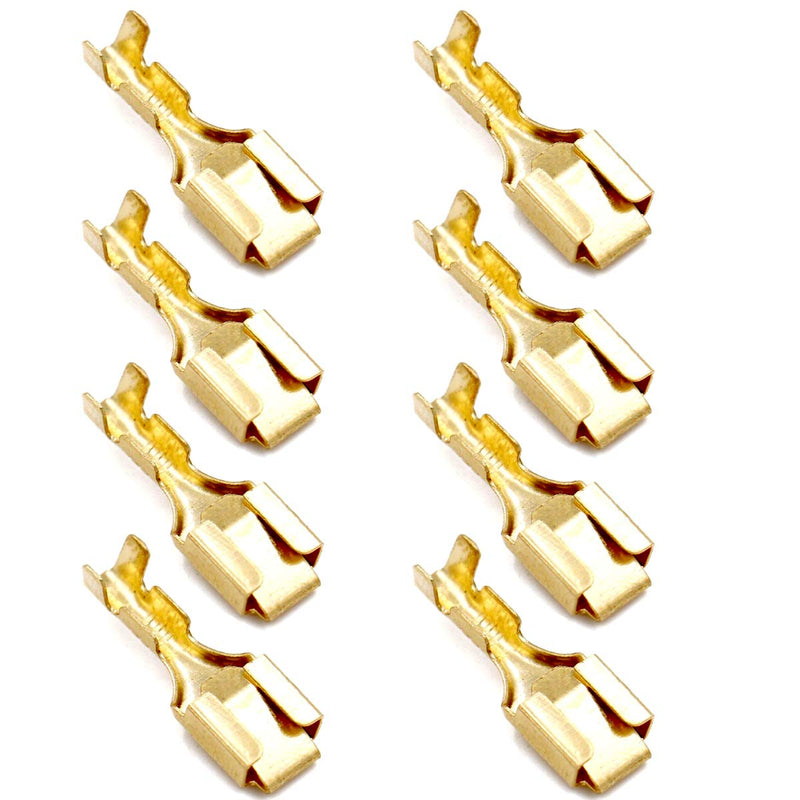 GIETOP GI1407 Lot/Sets 6.3mm 14-16AWG Female Gold Spade Terminal Connector + Rocker Switch Plug Connect Box Socket ARB Carling (6 Sets) 6 Sets