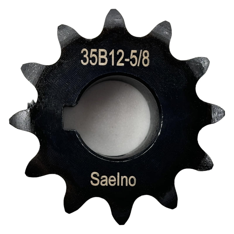 #35 Roller Chain Sprocket Type B 5/8 inch Bore 12 Tooth, Hardened Antirust 1045 Steel Drive Sprockets 35B12-5/8