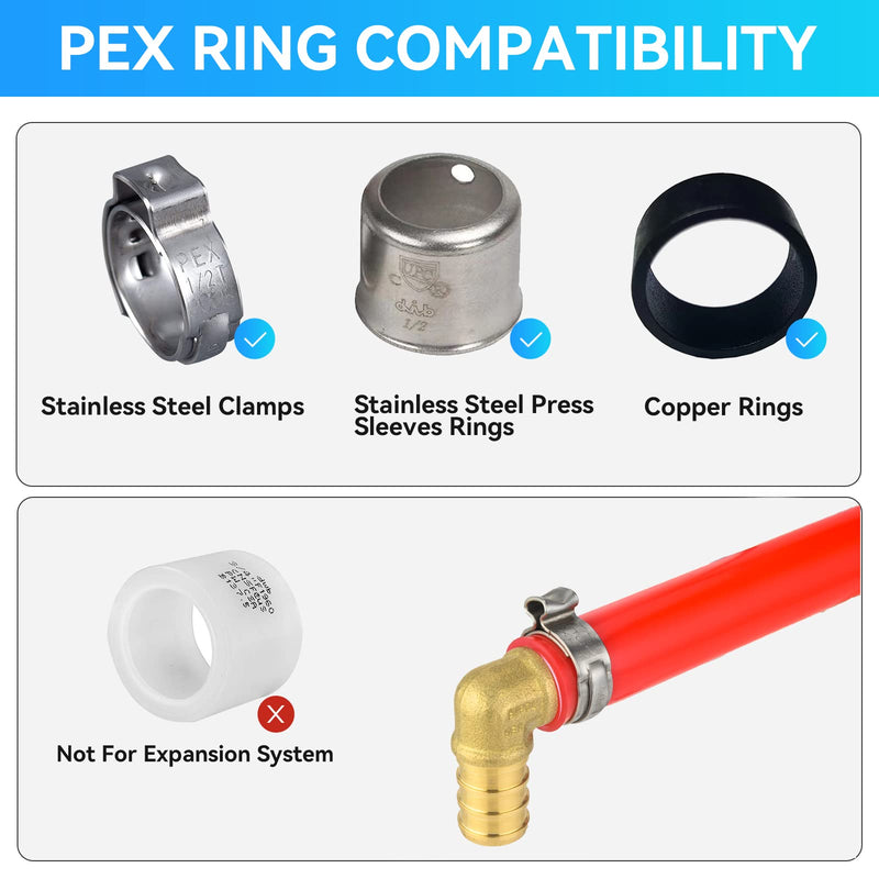 10PACK GUOFIS PEX Crimp Elbow Fitting,1-Inch(PEX1807062-10) 10Pack