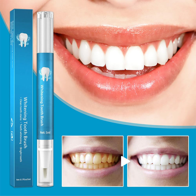 Teeth Whitening Pen 2 Pack, 20+ Uses, Effective, Painless, No Sensitivity, Travel-Friendly, Easy to Use, Teeth Whitening Gel Pen Brush Kit, Beautiful White Smile (2 x 5ml)