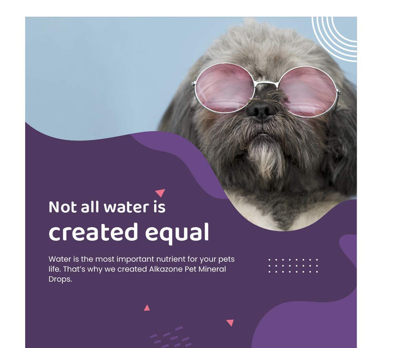 Alkazone Alkaline Multi Mineral Drops for Cats and Dogs - Animals are Naturally Designed to be More Alkaline Than Acidic. Their Bodies can Benefit from Using Alkaline Water for Pets with Minerals - PawsPlanet Australia