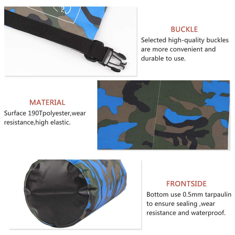 Waterproof Dry Bag 2L/5L/10L/15L/20L/30L, Roll Top Sack Keeps Gear Dry for Kayaking, Rafting, Boating, Swimming, Camping, Hiking, Beach, Fishing with Free Waterproof Phone Case (Dark Blue, 15L)