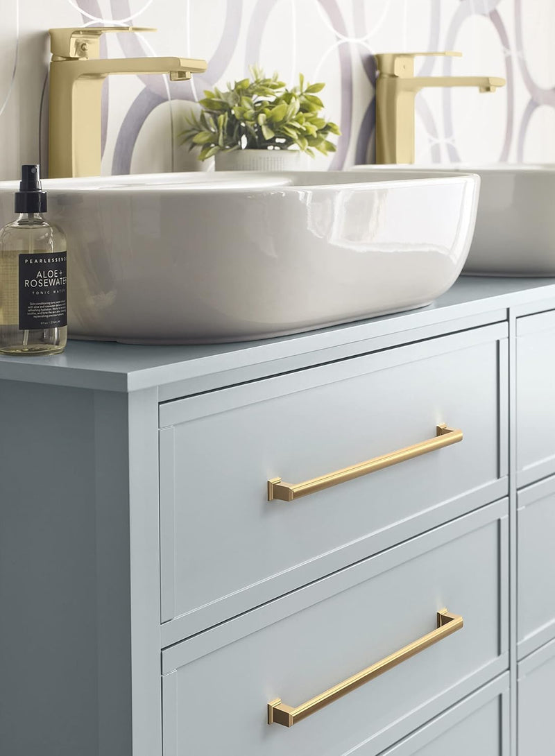 Amerock BP37362CZ | Champagne Bronze Cabinet Pull | 12-5/8 inch (320 mm) Center to Center Cabinet Handle | Appoint | Drawer Pull | Kitchen Cabinet Handle | Furniture Hardware