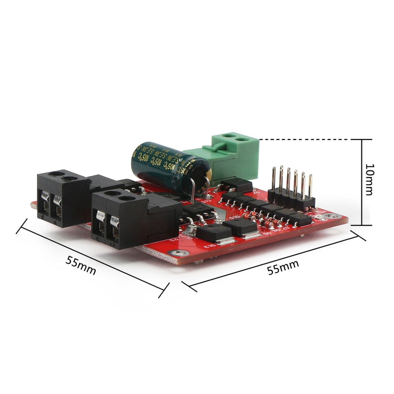DROK DC Motor Driver 2pcs, L298 Dual H Bridge Motor Speed Controller DC 6.5V-27V 7A PWM Motor Regulator Board 12V 24V Electric Motor Control Module Industrial 160W with Optocoupler Isolation 160W/Pack of 2