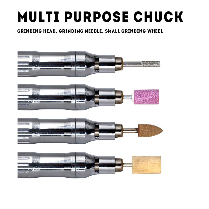 Air-powered Micro Die Grinder, Pencil Style | 65,000 RPM | 1/8" (3mm) Capacity