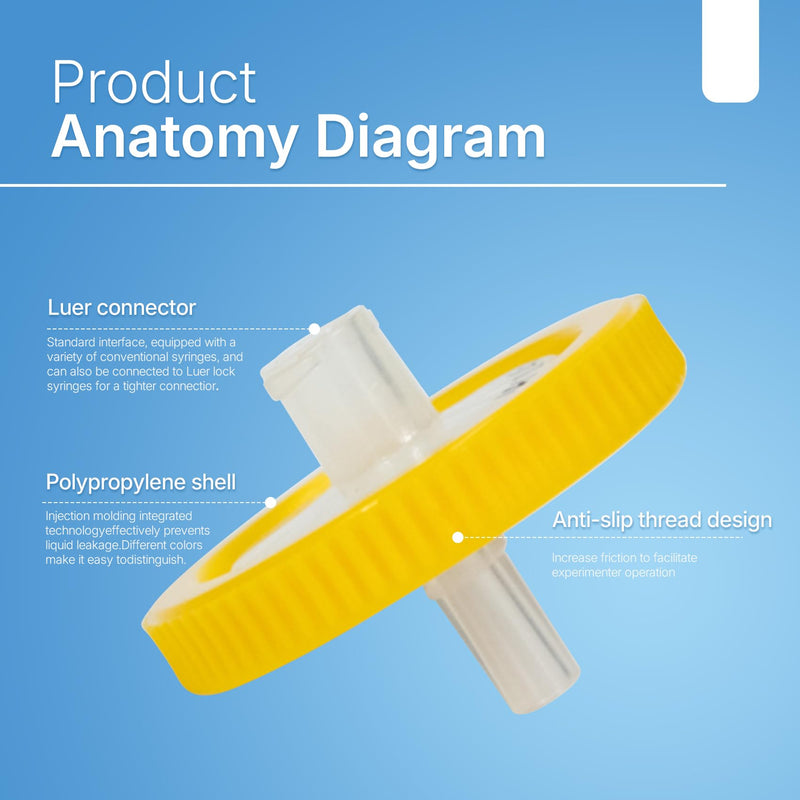 Syringe Filters Hydrophilic PES 25 mm 0.22 um Non Sterile 100/pk 25mm 0.22um