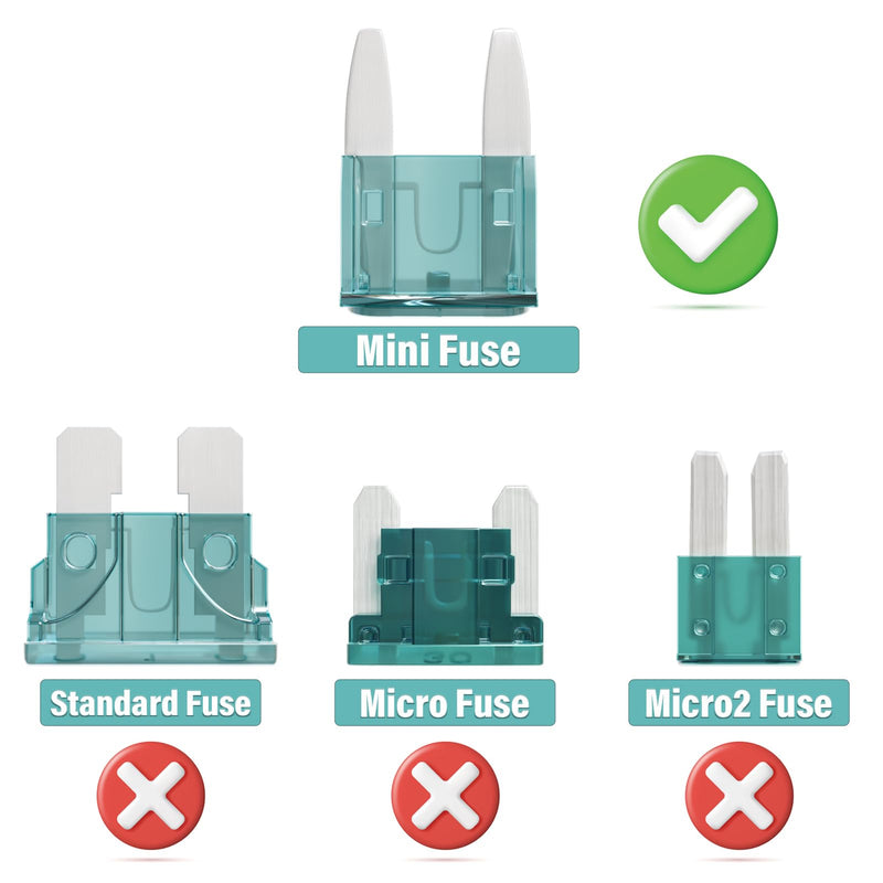 1A Mini Fuse 1 AMP ATM APM Blade Car Fuses 1Amp Automotive Fusibles for RV Auto Motorcycle Truck (Pack of 50Pcs) 1A