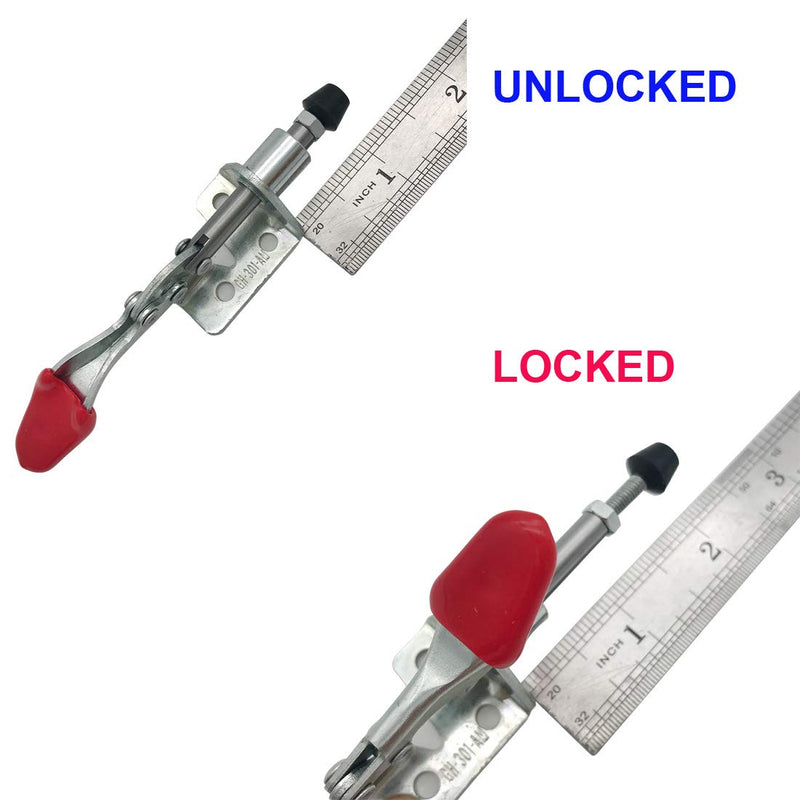 Push Pull Action Toggle Clamps 6 PACK 301AM Latch Anti-slip Hand Tool 110Lbs Holding Capacity Quick Release Clamp … (301AM)