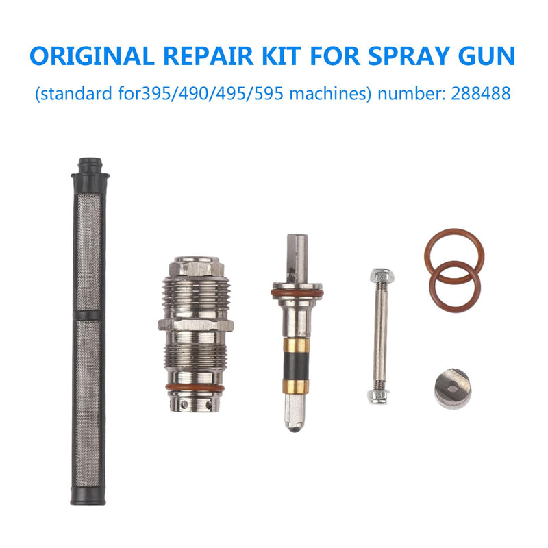 2 Sets Spray Gun Repair Kit 288488 288-488 for Graco Airless Spray Gun Contractor & FTx II with A Filter 288430 288420 2