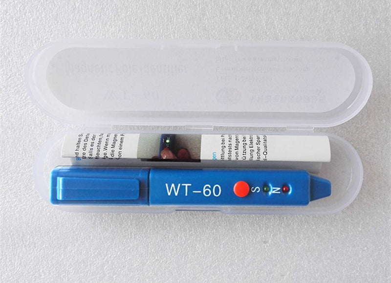 Magnetic Polarity Tester with ±5mT Sensitivity, One-Button Operation for Electric Motors/Coils/Magnets Assembly - LED N/S Detection Pen, Portable Gauss Meter with 10-Hour Battery