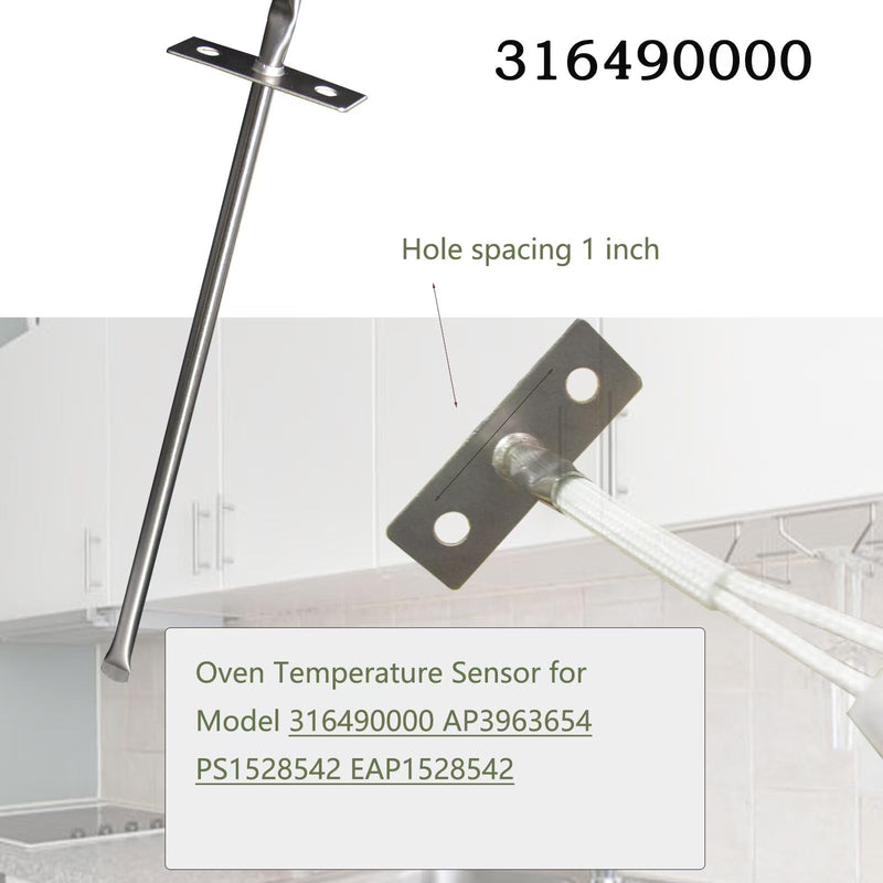 316490000 Oven Temperature Sensor for Frigidaire Oven Sensor Probe 1197392 AP3963654 PS1528542 EAP1528542