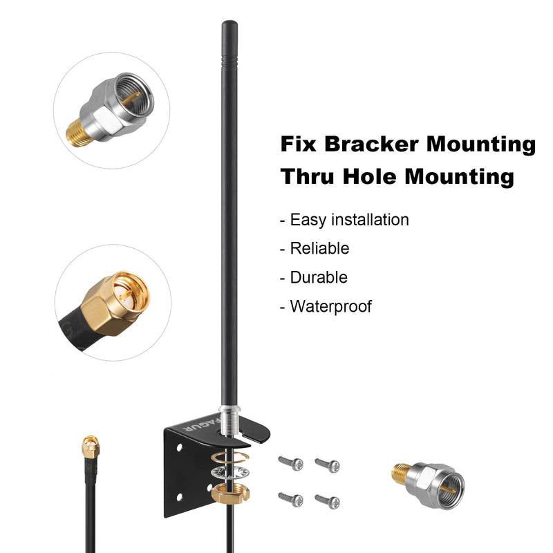 Outdoor Smart Gate Door Opener Extended Long Range Receiver Antenna for GTO Mighty Mule MM571W MM572W MM371W MM372W F3101MBC MMS100 LiftMaster Ghost All Series Controls Garage Gate Opener ，Eifagur Wall Mount Gate Opener Antenna