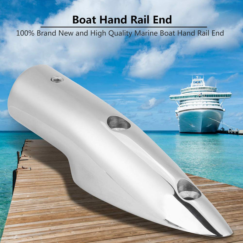 for bow hand railing for boats 7/8 Inch 5-1/2 Degree Boat Hand Rail End,316 Stainless Steel Boat Hand Rail Fitting Marine Boat Hand Rail End Top Mount Hardware Fitting