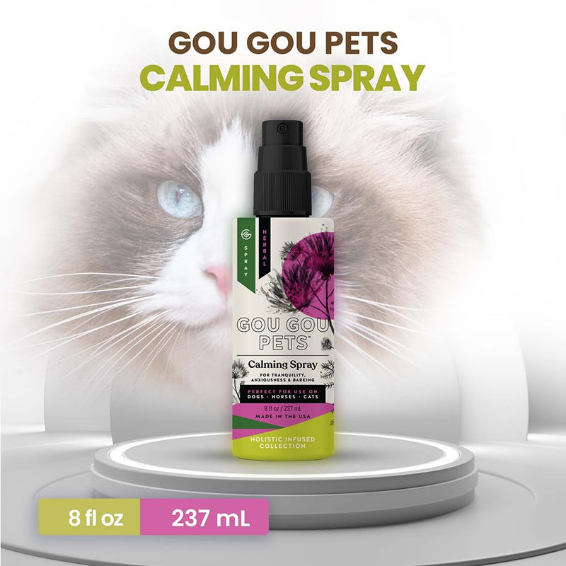 Holistic Natural Derived Calming Pet Spray for Anxiety: Providing Stress Relief: Veterinarian Recommended - Made in USA - 8 oz - PawsPlanet Australia