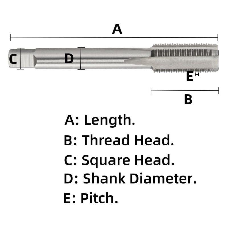 5pcs No 2-56 UNC HSS Hachine Tap, 2 x 56 UNC Right Hand Thread Tap