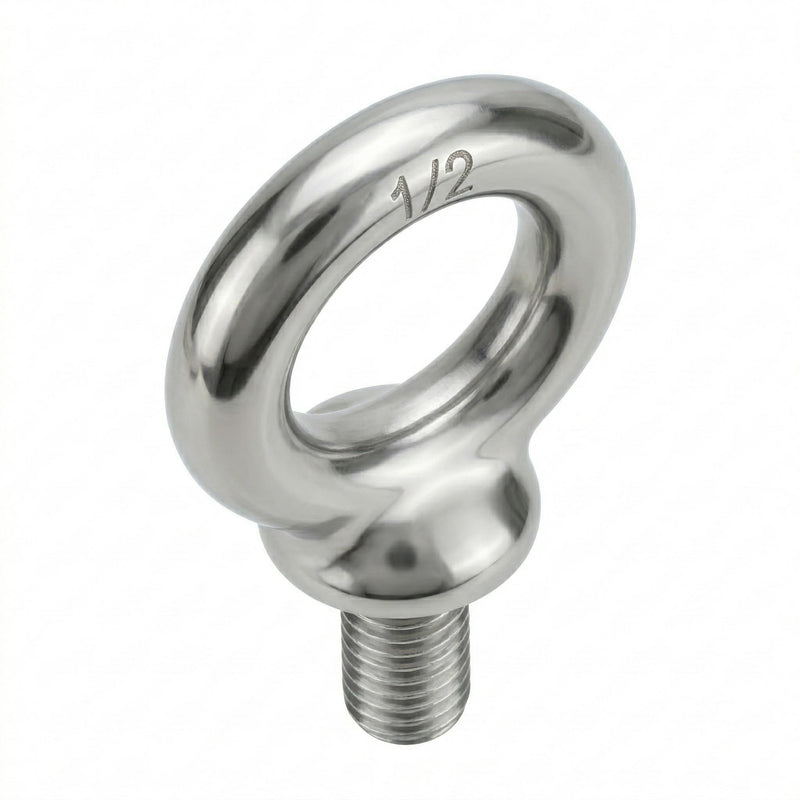 HomelyNest Eye Bolt 1/2"-13 x 1-1/2" - Heavy Duty 304 Stainless Steel Shoulder Eye Bolt for Lifting, Marine Grade, Machinery, 10 Packs
