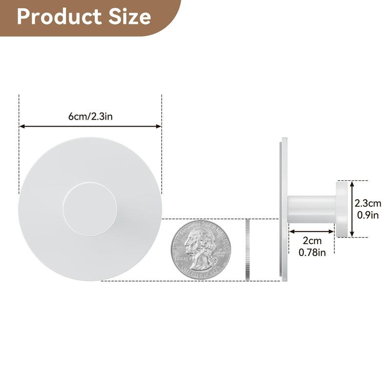 Adhesive Wall Hook for Coat and Towel: Extra Sticky 12 LB (Max), Stainless Coat Rack Door Holder Hanger, White Heavy Duty 4 Pack