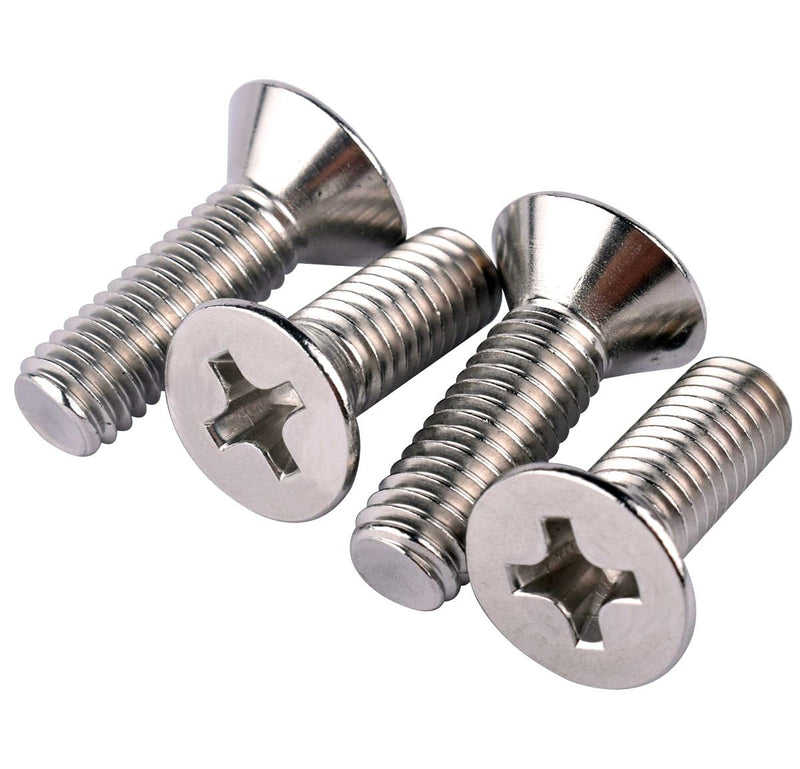 20Pcs 1/4-20 x 1 UNC Phillips Flat Countersunk Head Machine Screws, 304 Stainless Steel 18-8, Full Thread, Coarse Thread 1/4-20 x 1" (20PCS)