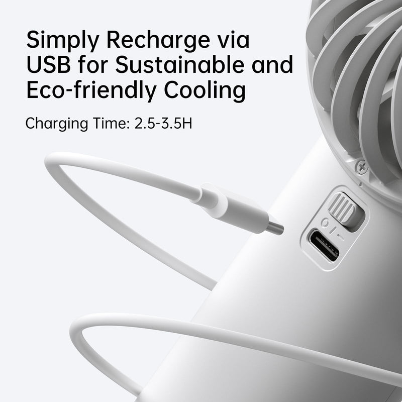 JISULIFE Handheld Portable Fan, Stronger and Longer-Lasting: 5 Speed, 5000mAh Battery, 12-Blade Turbo For Powerful Wider Wind, LED Display, Rechargeable Personal Fan for Travel Concerts Makeup-Gery Grey