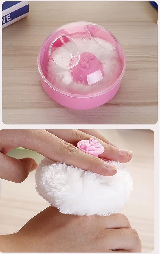 2 Pack Baby Powder Case with Puff, Portable Refill Container, Baby Puff for Doggy Baby, Fluffy Puff Powder, Powder Box, Powder Container, Empty, Body Care - NewNest Australia
